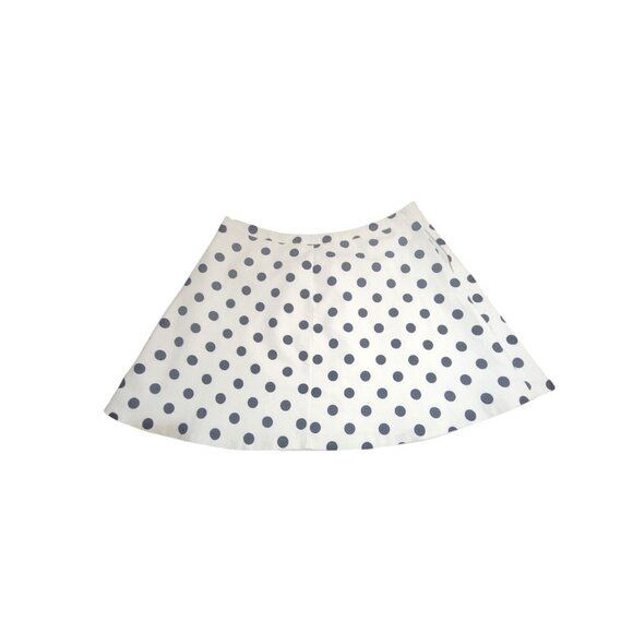 White Black Polkadot A-line Skirt 24W Retro Rockabilly Pockets Crinoline Lined - Picture 13 of 15